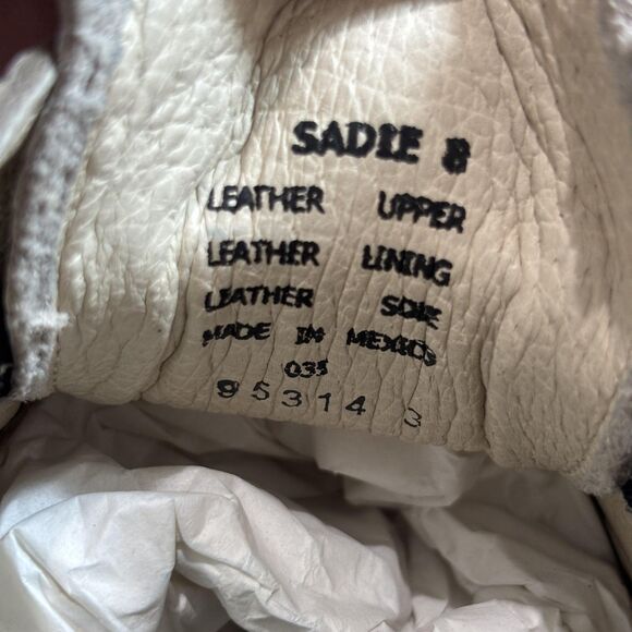 Freebird by Steven Sadie Ankle Boots Women's 8 Black White Snake Leather Booties - Picture 7 of 9